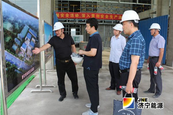 虢洪增一行到济矿安泰园区建设现场调研指导工作