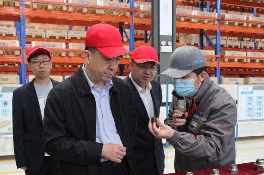 农业银行济宁分行客人到济宁能源精密制造产业园考察调研